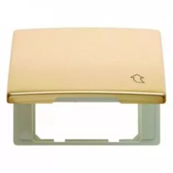 11541002 Промежуточная рамка с откидной крышкой, плоская цвет: золотой, металл Arsys Berker