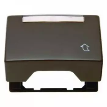 11550101 Промежуточная рамка с откидной крышкой и полем для надписи цвет: коричневый, с блеском Arsys Berker