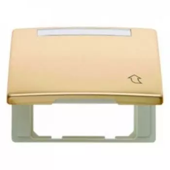 11551002 Промежуточная рамка с откидной крышкой и полем для надписи цвет: золотой, металл Arsys Berker