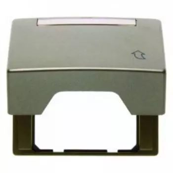 11559111 Промежуточная рамка с откидной крышкой и полем для надписи цвет: светло-бронзовый, лак Arsys Berker