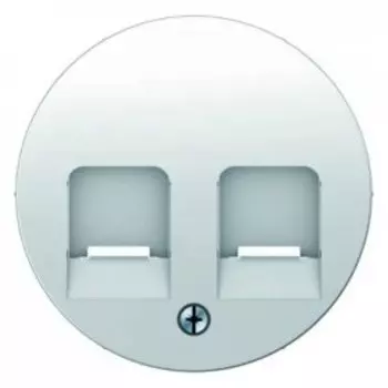 11812089 Центральная панель с заслонками от пыли и полем для надписи, R.1, цвет: белый Berker