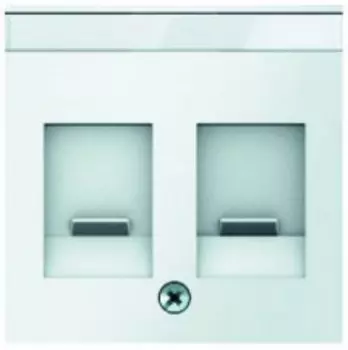 11816089 Центральная панель с заслонками от пыли и полем для надписи цвет: полярная белизна, с эффектом бархата, Q.1 Berker