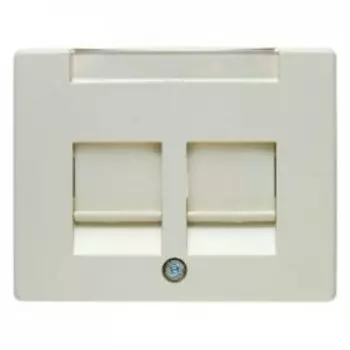 11820002 Центральная панель с заслонками от пыли и полем для надписи цвет: белый, с блеском Arsys Berker