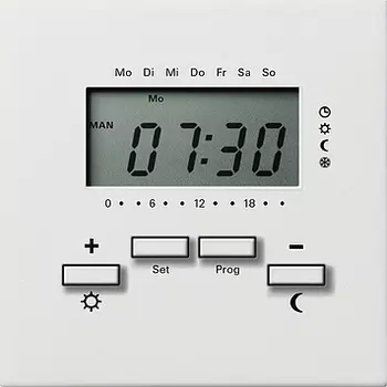 1186112 Радиотермостат с таймером Белый Gira F100