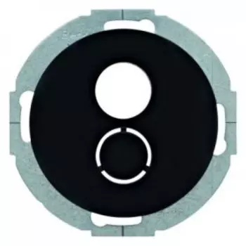 11962035 Центральная панель для розетки к громкоговорителю, R.1, цвет: черный Berker