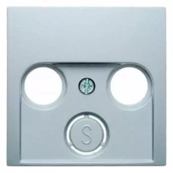 12031404 Центральная панель для антенной розетки 2 и 3 отверстия цвет: алюминий, матовый B.1/B.7 Glas Berker