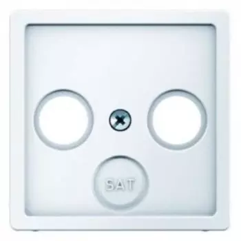 12036089 Центральная панель для антенной розетки 2 и 3 отверстия цвет: полярная белизна, с блеском Q.1 Berker