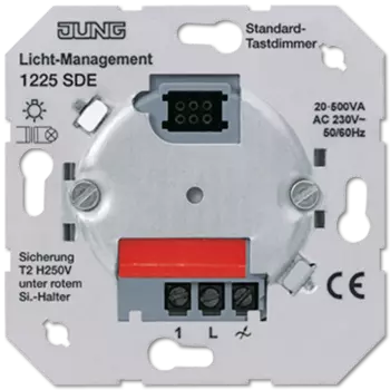 1225SDE Светорегулятор нажимной 20-500Вт/ВА для л/н и обмоточных трансформаторов Jung