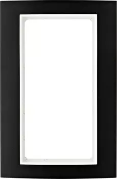 13093025 Рамка с большим вырезом B.3 Черный / Полярная белизна 2-постовая Berker