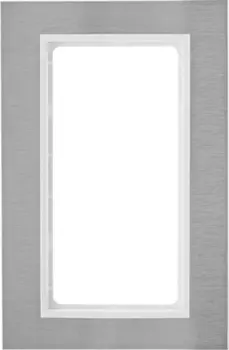 13093609 Рамка с большим вырезом B.7 Полярная белизна, нержавеющая сталь 2-постовая Berker