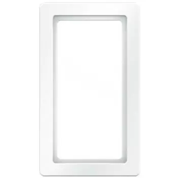 13096089 Рамка с большим вырезом Q.1 Полярная белизна с эффектом бархата 2-постовая Berker