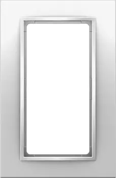 13096919 Рамка с большим вырезом B.7 Полярная белизна 2-постовая Berker