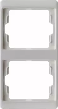 13230069 Рамка Arsys Полярная белизна с блеском 2-постовая вертикальная Berker