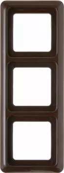 133001 Рамка с уплотнением IP44 Коричневый с блеском 3-постовая Berker
