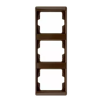 13330001 Рамка Arsys Коричневый с блеском 3-постовая вертикальная Berker