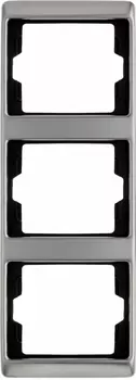 13340004 Рамка Arsys Нержавеющая сталь 3-постовая вертикальная Berker