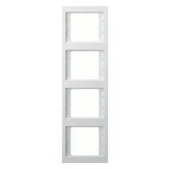 13437009 Рамка K.1 Полярная белизна с блеском 4-постовая вертикальная Berker