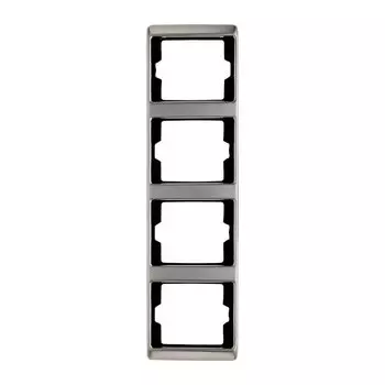 13440004 Рамка Arsys Нержавеющая сталь 4-постовая вертикальная Berker