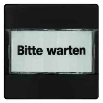 13456086 Накладка информационного светового сигнала с 5 надписями, Q.1/Q.3, цвет: антрацитовый, с эффектом бархата Berker