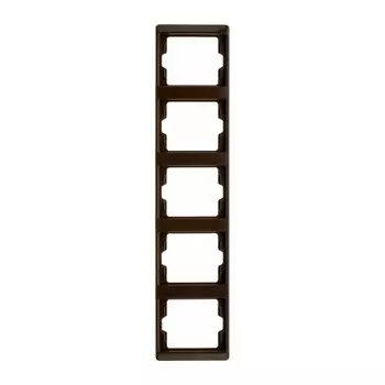 13530001 Рамка Arsys Коричневый с блеском 5-постовая вертикальная Berker