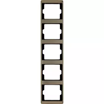 13540001 Рамка Arsys Светло-бронзовый 5-постовая вертикальная Berker