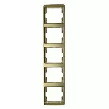 13540002 Рамка Arsys Золото 5-постовая вертикальная Berker