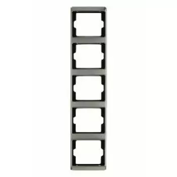 13540004 Рамка Arsys Нержавеющая сталь 5-постовая вертикальная Berker