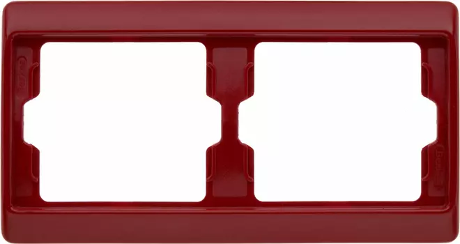 13630062 Рамка Arsys Красный с блеском 2-постовая Berker