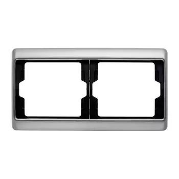 13640004 Рамка Arsys Нержавеющая сталь 2-постовая Berker