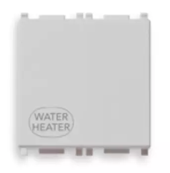 14016.2.WH.SL Выключатель 2p 20ax 2 модуля с символом "wat./heat.", серебро Vimar Plana