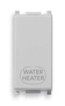 14016.WH.SL Выключатель 2p 20ax 1 модуль с символом "wat./heat.", серебро Vimar Plana