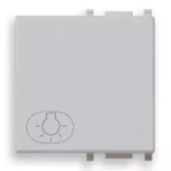 14022.L.SL Клавиша на 2 модуля с симв с симв "лампа", серебро Vimar Plana