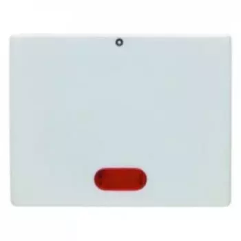 14170069 Клавиша с красной линзой и надписью "0" цвет: полярная белизна, с блеском Arsys Berker