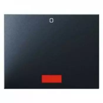 14177106 Клавиша с красной линзой и надписью "0" цвет: антрацит, матовый K.1 Berker