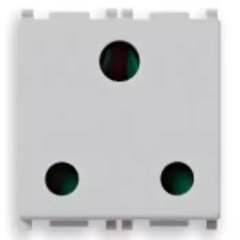 14218.SL Розетка 2p+t 16a англия, серебро Vimar Plana