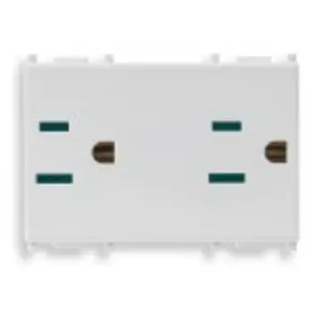 14243 2розетки sicury 2p+t 15a usa+saso Vimar Plana