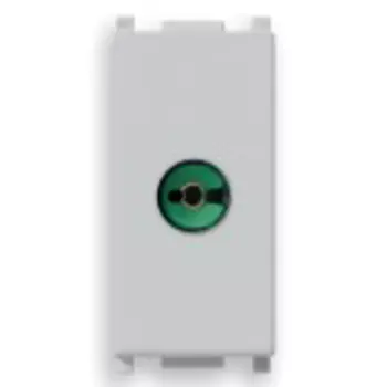 14313.S.SL Розетка коаксиальная tv простая, с коннектором "мама" iec 169-2, с 2 выходами, серебро Vimar Plana