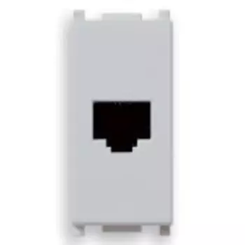 14321.SL Розетка штеккер rj12, серебро Vimar Plana