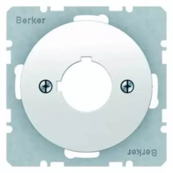 14322089 Центральная панель для сигнального и контрольного устройства ? 22,5 мм, полярная белизна, с блеском R.1 Berker