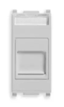 14322.SL Розетка штеккер rj11 со шторками, серебро Vimar Plana