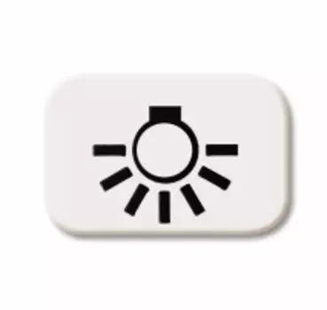 1433-0-0028 (2525 LI-214), Линза с символом "СВЕТ", серия Reflex SI, цвет альпийский белый, ABB