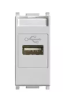 14345.SL Розетка usb, серебро Vimar Plana