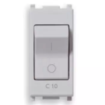 14405.10.SL Выключатель термомагнитный 1p+n c10 120-230v, серебро Vimar Plana