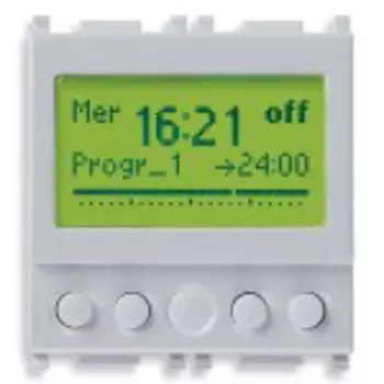 14448.SL Часы электронные с программатором на 1 канал, серебро Vimar Plana