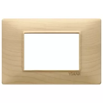 14653.61 Рамка Plana Натуральный клен 3-модульная Vimar