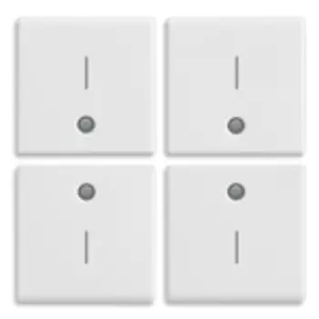 14841.1 4 половинки одномодульной клавиши с символом "i", белые Vimar Plana