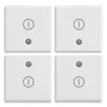 14841.2 4 половинки одномодульной клавиши с символом "io", белые Vimar Plana