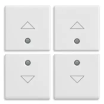 14841.3 4 половинки одномодульной клавиши с символом "стрелка", белые Vimar Plana