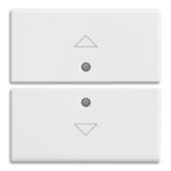 14842.3 2 половинки двухмодульной клавиши с символом "стрелка", белые Vimar Plana
