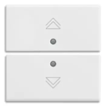 14842.4 2 половинки двухмодульной клавиши с символом "регулятор", белые Vimar Plana